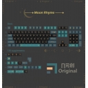 Moon Rhyme 104+26 PBT Dye-subbed Keycaps Set for Cherry MX Mechanical Gaming Keyboard Black